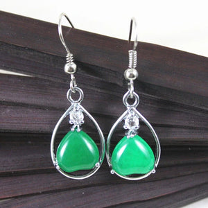 Malay Jade Pendant Earrings