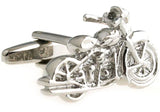 Motorcycle Cufflinks Silver Motorbike Copper Material Men Cufflinks