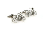 Motorcycle Cufflinks Silver Motorbike Copper Material Men Cufflinks