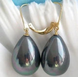 12-16mm Round South Sea Shell Pearl Earrings 14k
