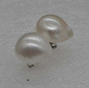 Natural 12-13mm Freshwater Pearl 925 Sterling Silver Earrings