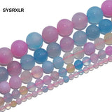Natural Agates Round Stone Beads for Jewelry Making 4/6/8/10/12MM