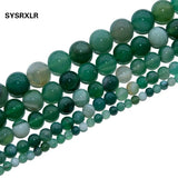 Natural Agates Round Stone Beads for Jewelry Making 4/6/8/10/12MM