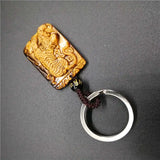 Tiger Eye Pseudocrocidolite KeyChain Men's Crystal Lucky Accessories