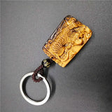 Tiger Eye Pseudocrocidolite KeyChain Men's Crystal Lucky Accessories