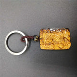 Tiger Eye Pseudocrocidolite KeyChain Men's Crystal Lucky Accessories