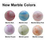 Marble Silicone Beads Chewable Teething 100 pcs