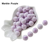 Marble Silicone Beads Chewable Teething 100 pcs