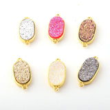 Resine Druzy Drop Pendant Charm Mix for DIY Jewelry