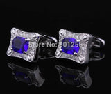 Crystal Rhinestone Cufflinks, Copper Material, Hot Sale, Wholesale & Retail