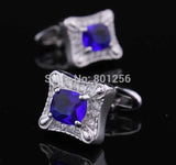 Crystal Rhinestone Cufflinks, Copper Material, Hot Sale, Wholesale & Retail