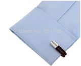 Brown PU Leather Cufflinks Copper Material Wholesale & Retail
