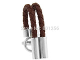 Brown PU Leather Cufflinks Copper Material Wholesale & Retail