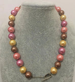 Rare Huge 12mm South Sea Blend Shell Pearl Necklace 17''