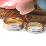 6mm/4mm Tungsten Carbide Wedding Ring Size 4-12