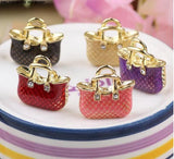 Alloy Cartoon Lady Handbag Charms for DIY Phone/Key Chain