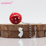Synthetic OP17 Map Opal Necklace Jersey Island Opal Pendant Necklace