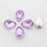 100pcs Water Drop Shape Crystal Fancy Stone Glass Bling - 28 Colors