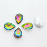 100pcs Water Drop Shape Crystal Fancy Stone Glass Bling - 28 Colors