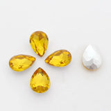 100pcs Water Drop Shape Crystal Fancy Stone Glass Bling - 28 Colors