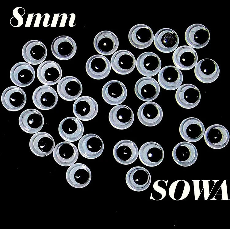 1000pcs/lot 8mm Oval Imitate Animal Eye Dolls Eye DIY
