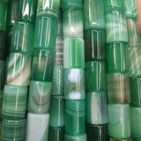 Multicolor Stripes Carnelian Cylinder Loose Beads