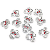 20pcs Mickey and Minnie Rhinestone Pendant Charms for European Bracelet DIY