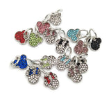 20pcs Mickey and Minnie Rhinestone Pendant Charms for European Bracelet DIY