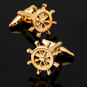 Rudder cufflinks for men's shirts - senior button