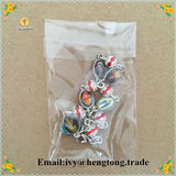 Religious Rhinestone Rosary Bracelet Silver Chain with Epoxy Saint