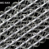 Faceted Round 8mm 10mm Crystal Beads Set of 2 Strands for Jewelry Making