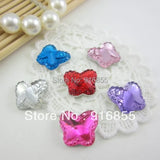 100pcs 17*13.5mm Butterfly Resin Rhinestones DIY Decoration