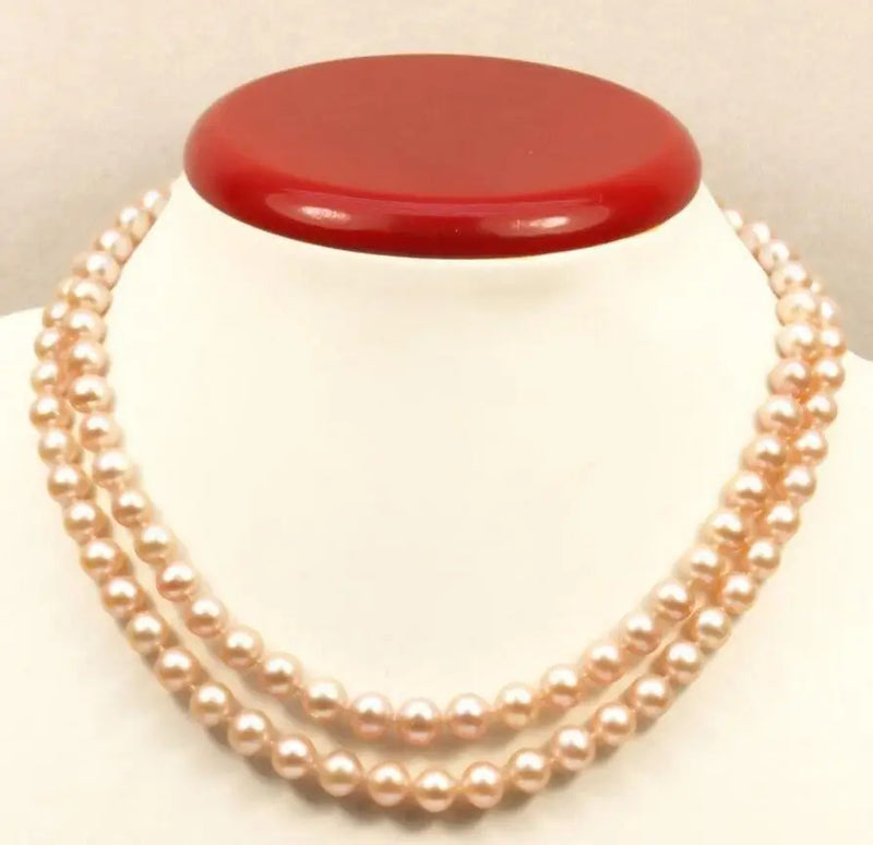 Natural Freshwater Pearl Necklace 8-9mm AA 2 Rows