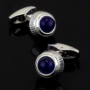 Cat's Eye Crystal Cufflinks for Men's Shirt