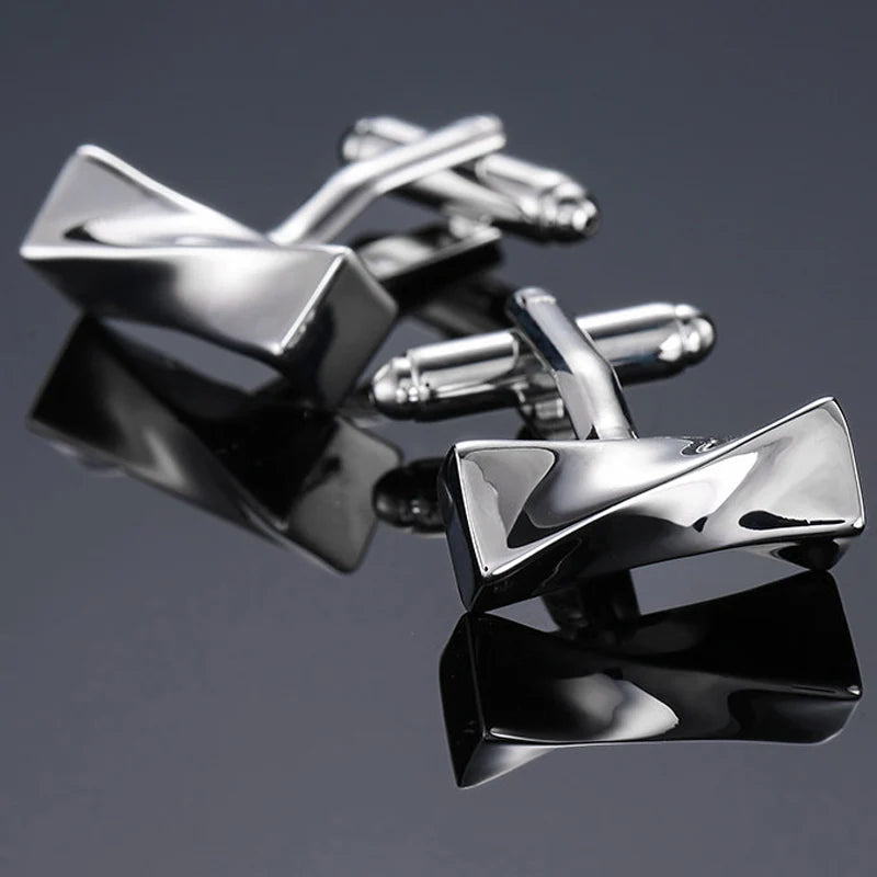 Luxury Laser Metal Cufflinks for Men