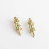 Crocodile Dangle Earrings and Pendant Necklace Set