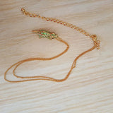 Crocodile Dangle Earrings and Pendant Necklace Set