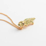 Crocodile Dangle Earrings and Pendant Necklace Set