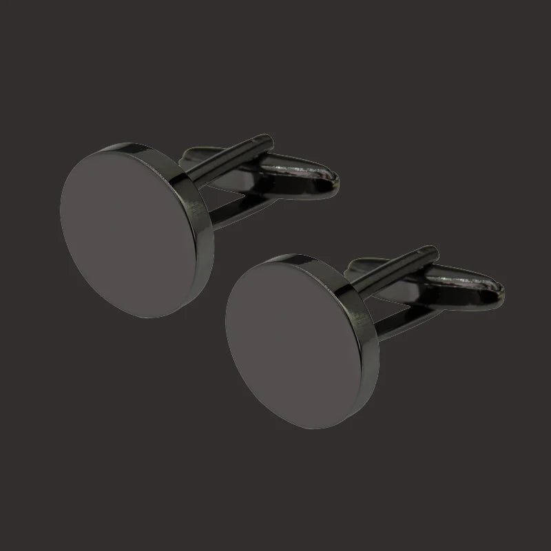 Gun Laser Metal Cufflinks - Men's Wedding French Shirt Pin
