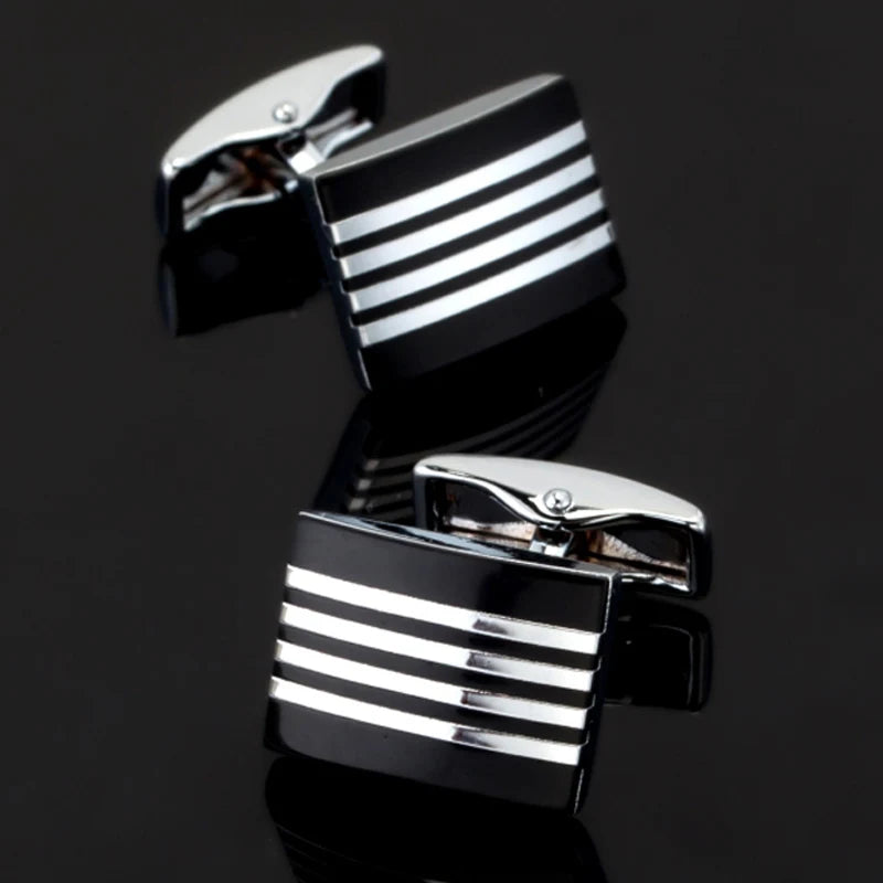 Men's Wedding Shirt Button Set - Silver Cufflinks Designer