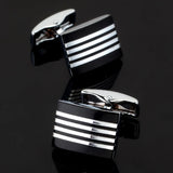 Men's Wedding Shirt Button Set - Silver Cufflinks Designer