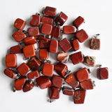 50pcs/lot Natural Rainbow Stone Irregular Charm Pendants