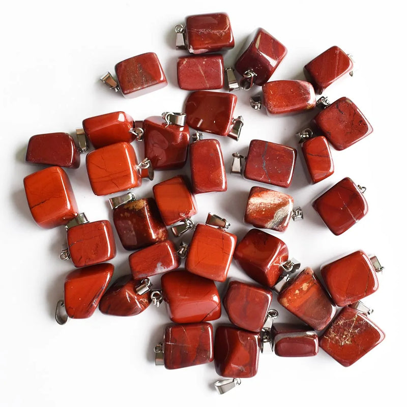 50pcs/lot Natural Rainbow Stone Irregular Charm Pendants