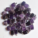 50pcs/lot Natural Stone Amethyst Irregular Charm Pendants