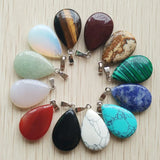 Natural Stone Water Drop Pendants Charms for Necklaces 12pcs/lot