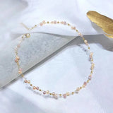 Double Row Pearl Choker Necklace for Wedding