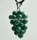 Raw Purple Malachite Crystal Grape Pendant