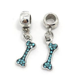 50pcs Bone Rhinestone Pendant Beads for European Bracelet DIY