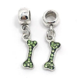 50pcs Bone Rhinestone Pendant Beads for European Bracelet DIY