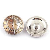 Epoxy Half Sun Half Star Moon Charm Snap Button Charms